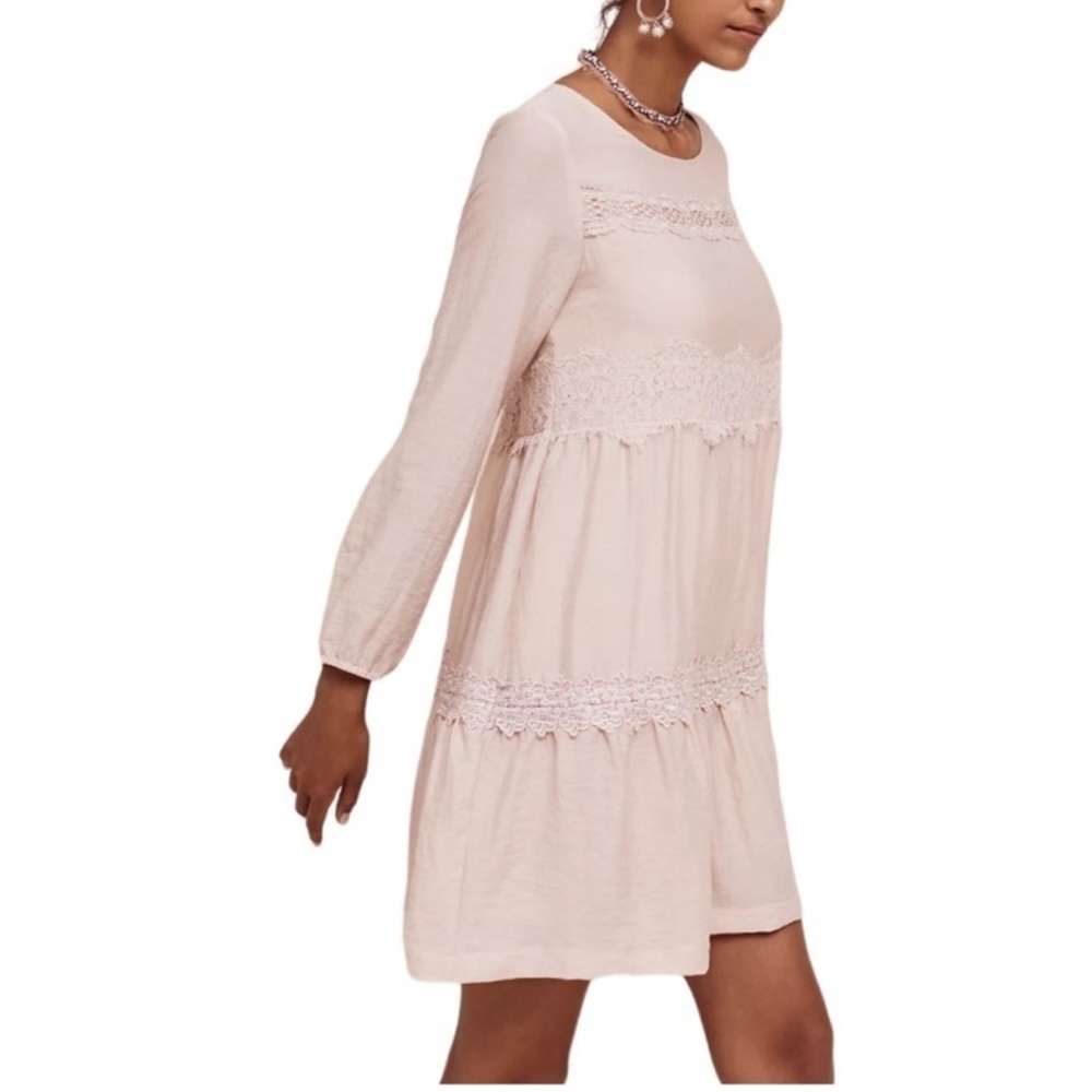 Anthropologie Eri + Ali Mirana Lace Trim Swing Dress Size XS Women